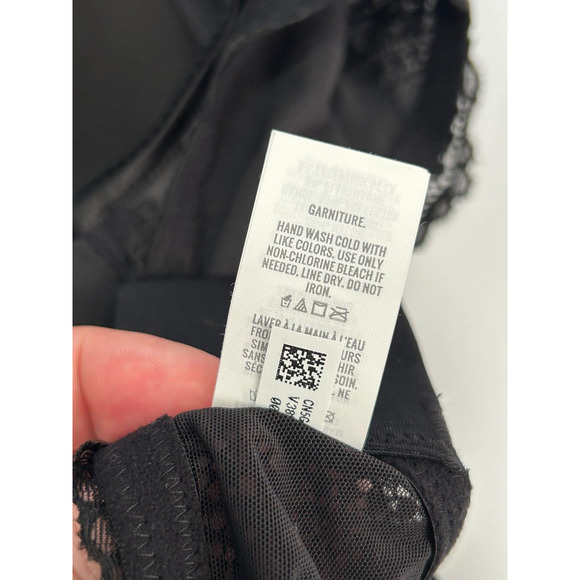 NWOT Aerie‎ Real Good Women's Black Lace Padded Balconette Push Up Bra Size 34D - Picture 4 of 6